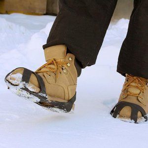 2-Pack: Unisex Attachable Anti-Skid Ice-Traction Cleats - Medium
